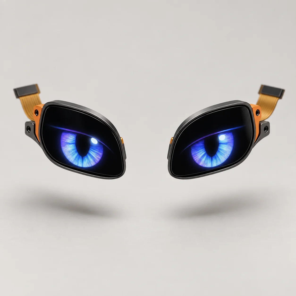 蓝紫色 OLED 表情眼的设计示意